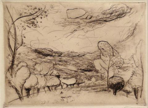 Antonius van der Pas-Radierungen Gegenständlich-09-2105-Landschaft 1948