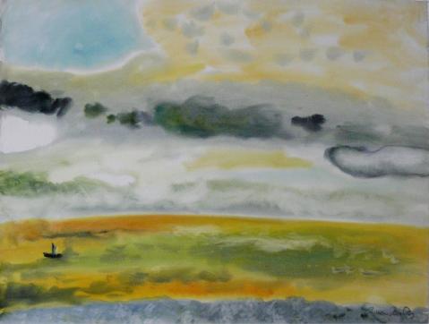 Antonius van der Pas-Aquarelle-50er-06-1947-Mittelmeer Abend 1953