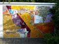 3 teilige Mosaik Reliefwand-Privathaus Gelsenkirchen-07-231-1973